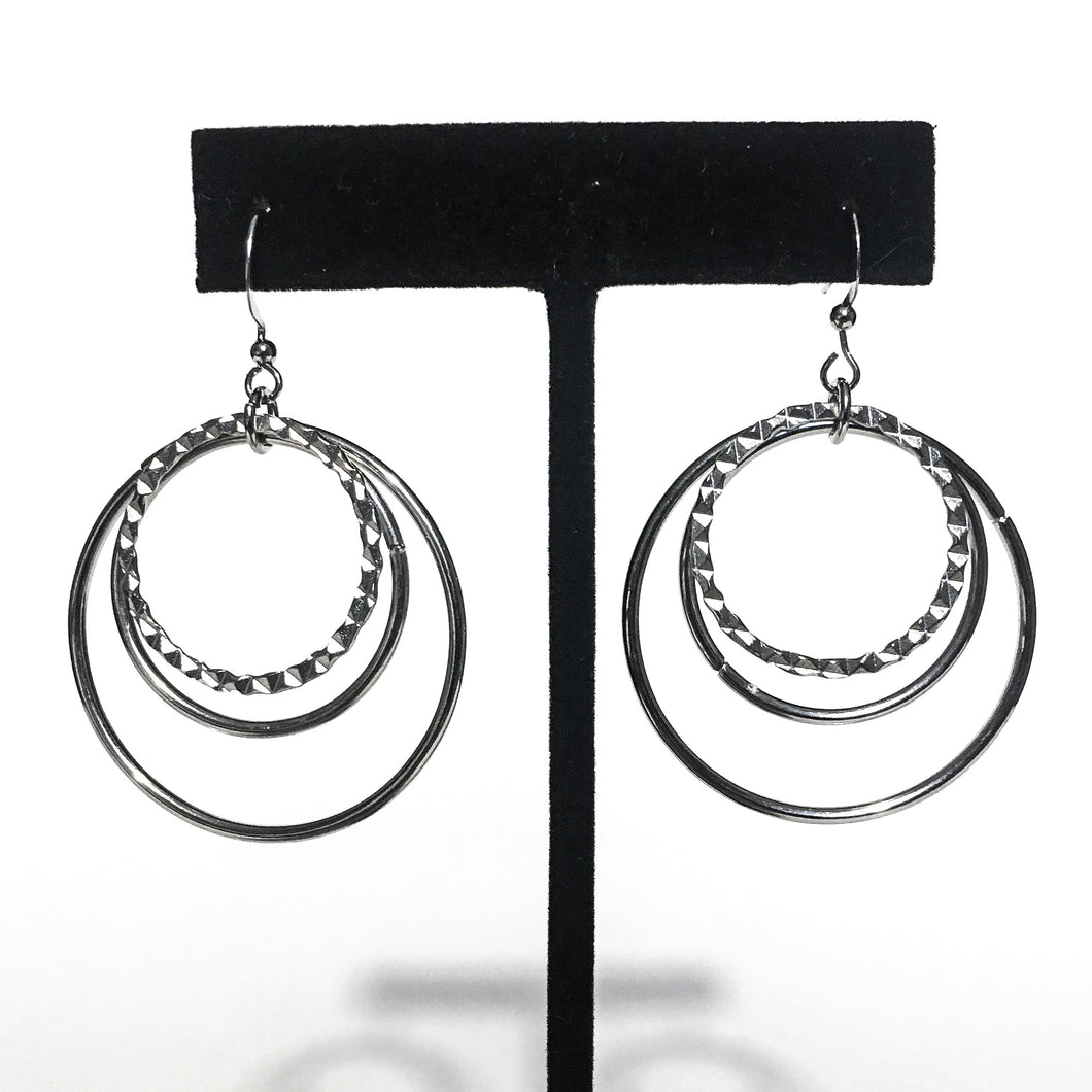 Triple Layered Ring Earrings Earrings Turkish Velvet