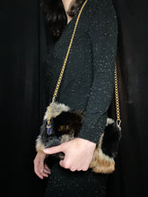 Load image into Gallery viewer, Upcycled Fur &amp; Chain Purse
