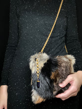 Load image into Gallery viewer, Upcycled Fur &amp; Chain Purse
