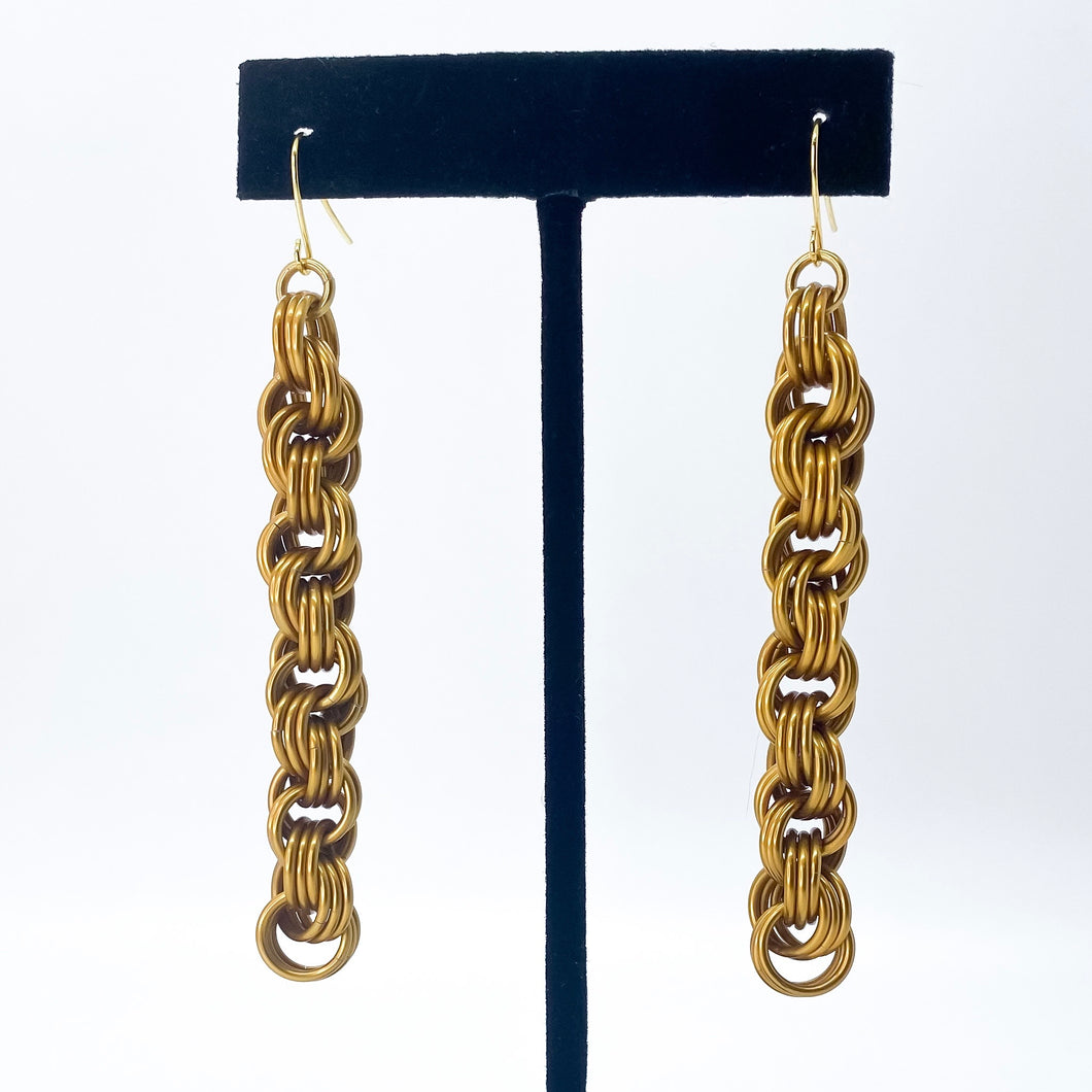 Golden Spiral Earrings