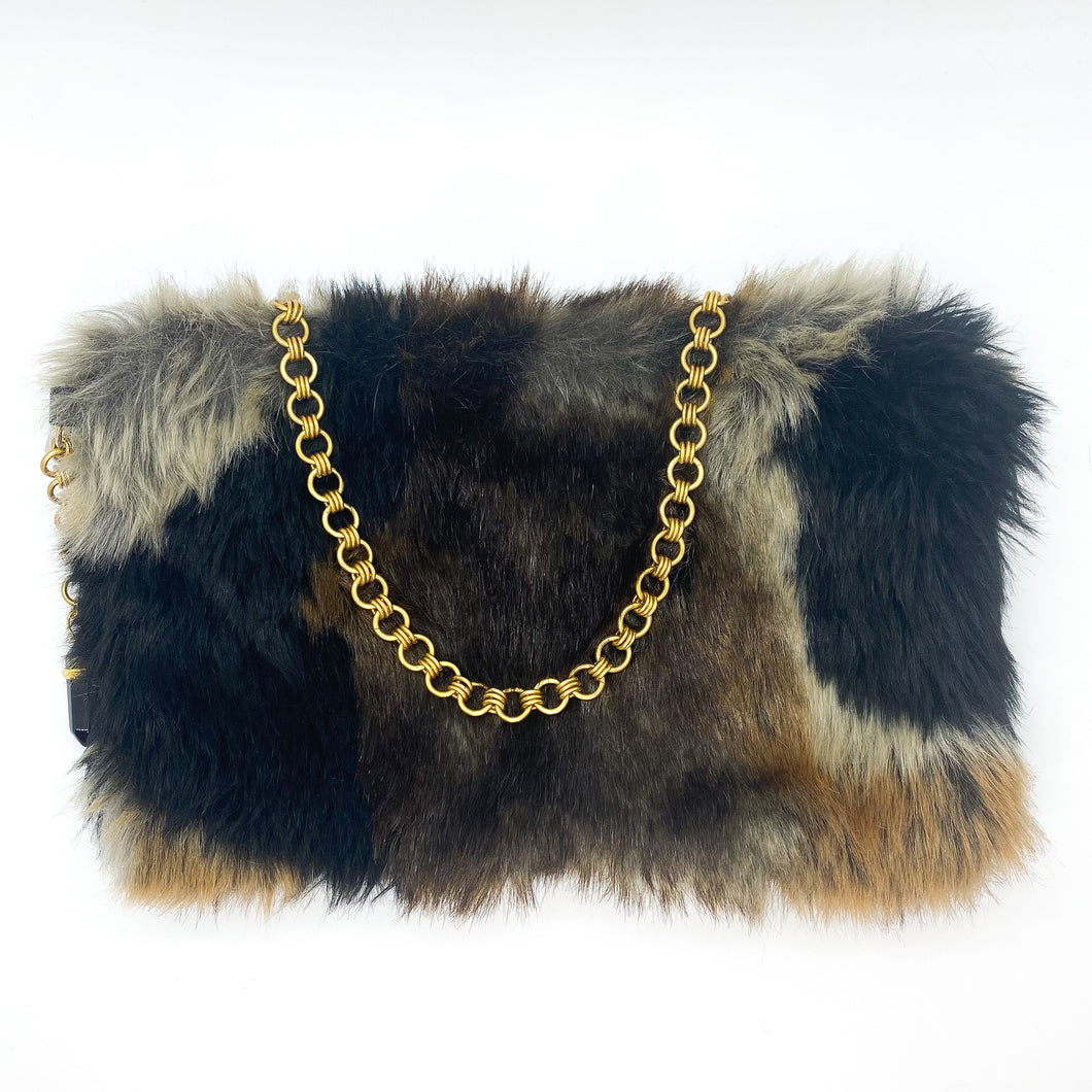 Upcycled Fur & Chain Purse