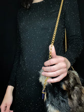 Load image into Gallery viewer, Upcycled Fur &amp; Chain Purse
