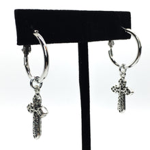 Load image into Gallery viewer, Cross Hoop Earrings V3 Earrings Turkish Velvet
